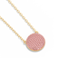 Sphere Pendant Necklace in Pink