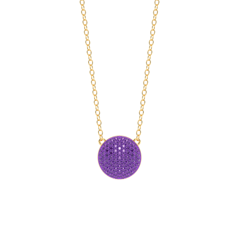 Sphere Pendant Necklace in Purple
