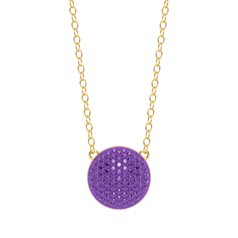Sphere Pendant Necklace in Purple