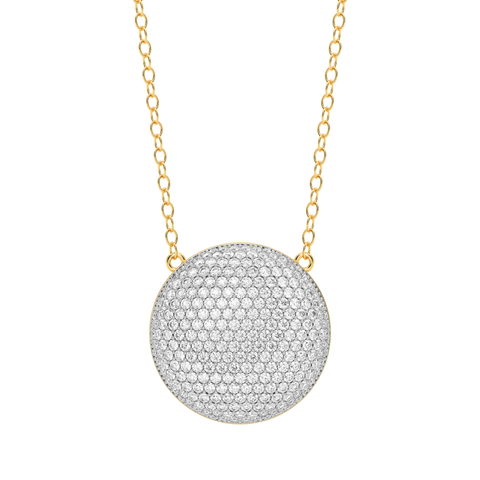 Sphere Pendant Necklace in White