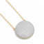Sphere Pendant Necklace in White