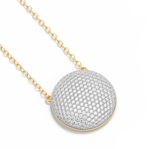 Sphere Pendant Necklace in White