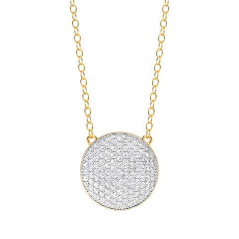 Sphere Pendant Necklace in White