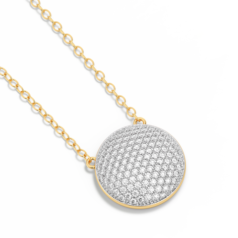 Sphere Pendant Necklace in White