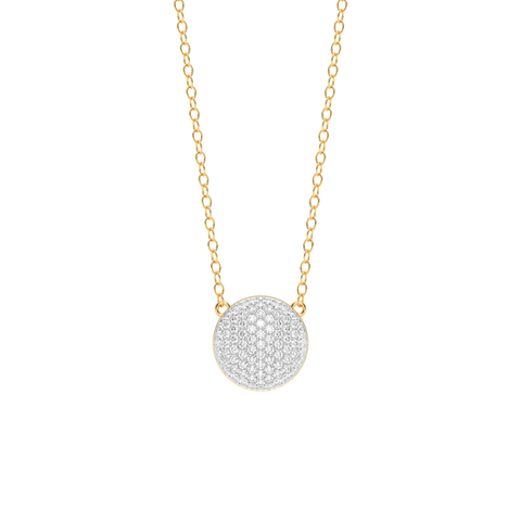 Sphere Pendant Necklace in White