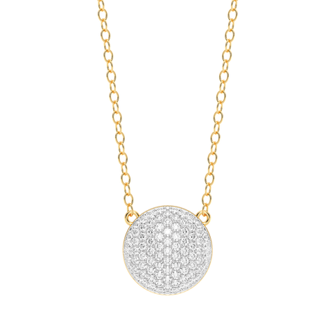 Sphere Pendant Necklace in White
