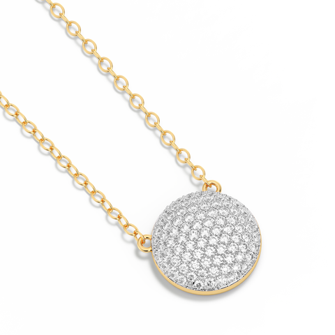 Sphere Pendant Necklace in White