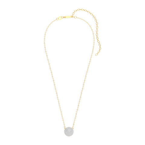 Sphere Pendant Necklace in White
