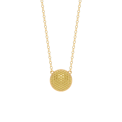 Sphere Pendant Necklace in Yellow