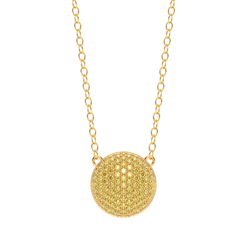 Sphere Pendant Necklace in Yellow