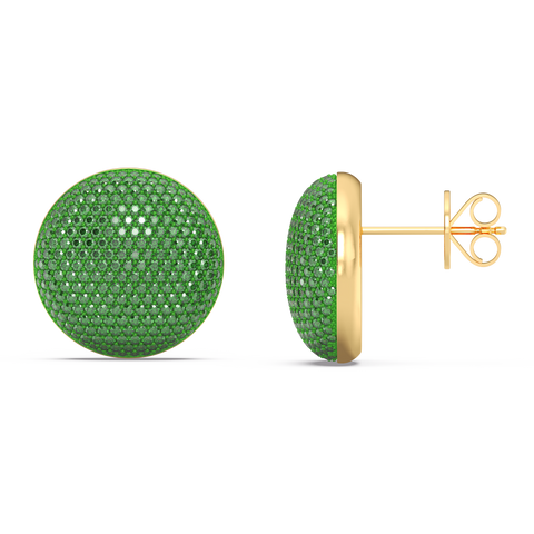 Sphere Studs in Green