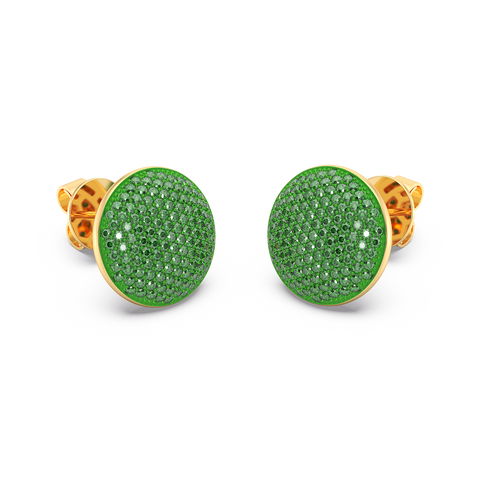 Sphere Studs in Green