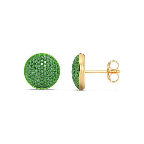 Sphere Studs in Green