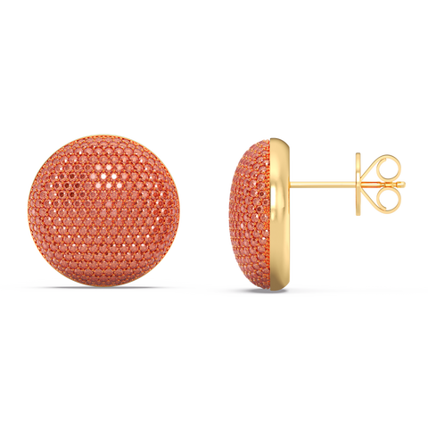 Sphere Studs in Orange