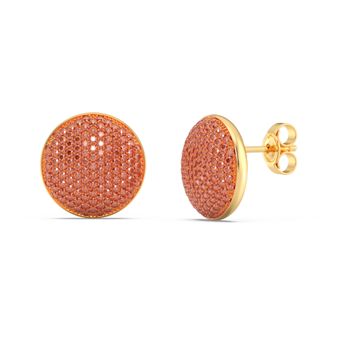 Sphere Studs in Orange