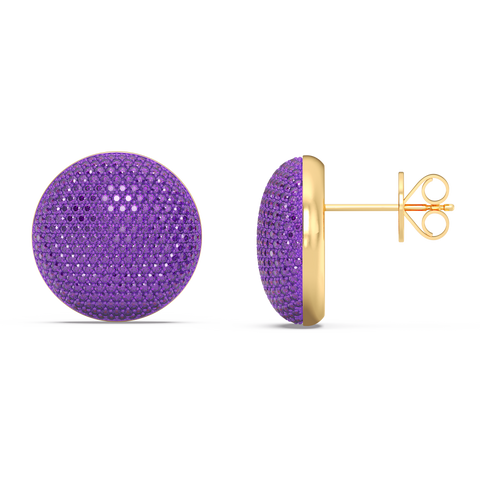 Sphere Studs in Purple