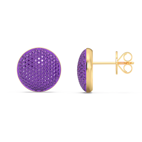 Sphere Studs in Purple
