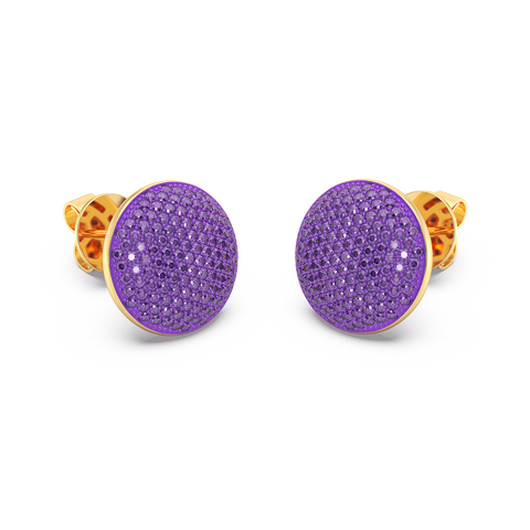 Sphere Studs in Purple