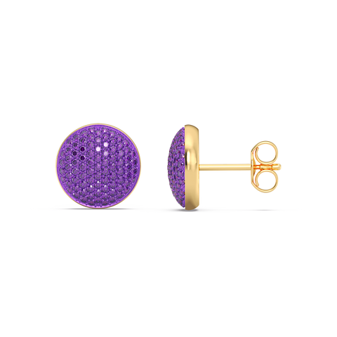 Sphere Studs in Purple