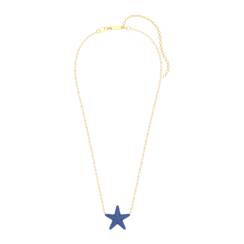 Star Pendant Necklace in Blue