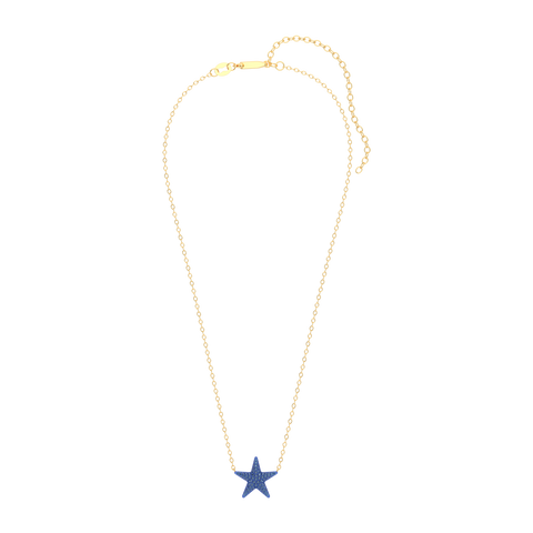 Star Pendant Necklace in Blue
