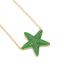 Star Pendant Necklace in Green