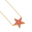 Star Pendant Necklace in Orange