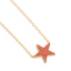 Star Pendant Necklace in Orange