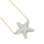 Star Pendant Necklace in White
