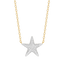 Star Pendant Necklace in White