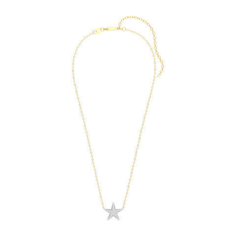 Star Pendant Necklace in White