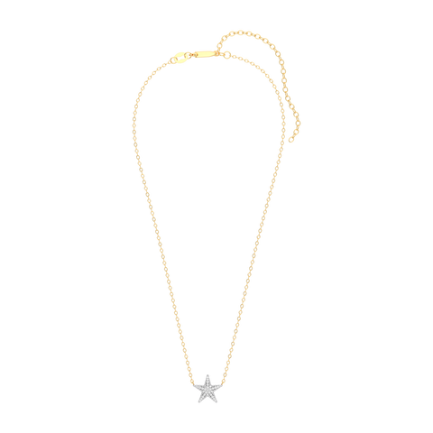 Star Pendant Necklace in White