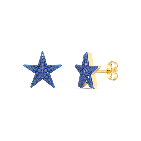 Star Studs in Blue