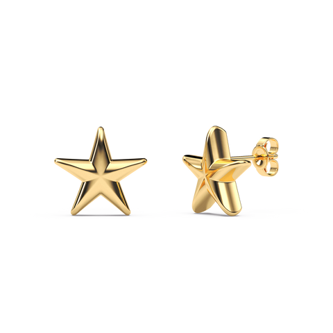Star Studs in Gold