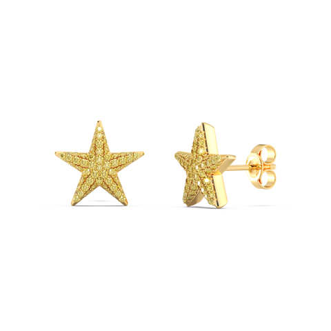 Star Studs in Yellow