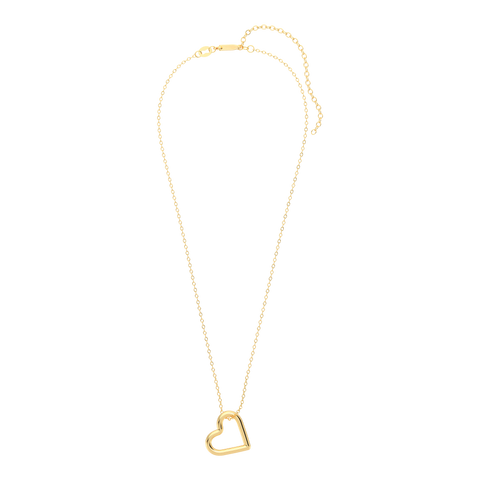 Whole Heart Pendant Necklace in Gold