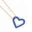Whole Heart Pendant Necklace in Blue