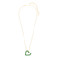 Whole Heart Pendant Necklace in Green