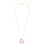 Whole Heart Pendant Necklace in Pink