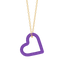 Whole Heart Pendant Necklace in Violet