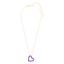 Whole Heart Pendant Necklace in Violet