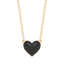 Heart Pendant Necklace in Black
