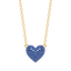 Heart Pendant Necklace in Blue
