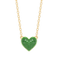 Heart Pendant Necklace in Green