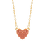 Heart Pendant Necklace in Orange