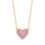 Heart Pendant Necklace in Pink